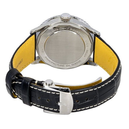Montre homme Breitling Navitimer automatique avec bracelet en cuir et cadran bleu glacier A17329171C1P1