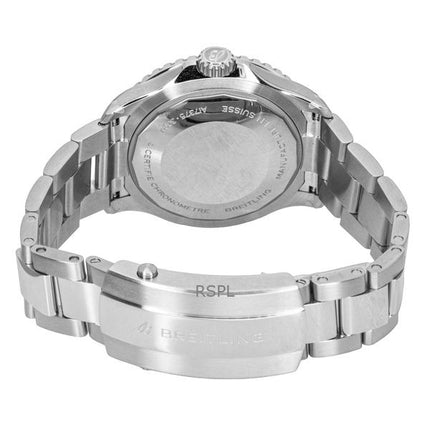 Montre de plongée automatique Breitling Superocean en acier inoxydable avec cadran noir A17375211B1A1 300 m pour homme