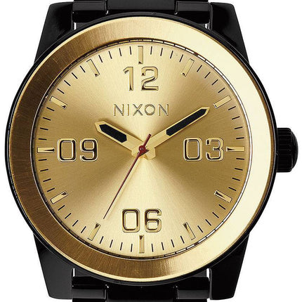 Montre Nixon le caporal SS Quartz noir IP or A346-010-00 hommes cadran