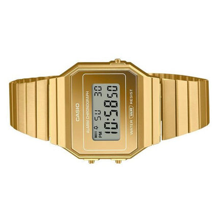 Montre unisexe Casio Vintage Digital Gold en acier inoxydable à quartz A700WEVG-9A