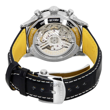 Montre homme Breitling Navitimer B01 chronographe avec bracelet en cuir et cadran bleu AB0138241C1P1