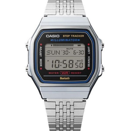 Montre unisexe Casio Vintage Digital Smartphone Link en acier inoxydable à quartz ABL-100WE-1A