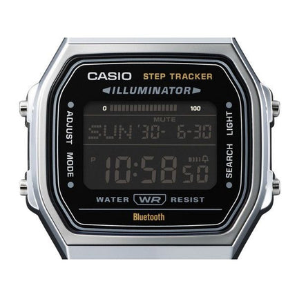 Montre unisexe Casio Vintage Digital Smartphone Link en acier inoxydable à quartz ABL-100WE-1B