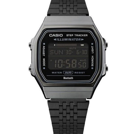 Montre unisexe Casio Vintage Digital Smartphone Link en acier inoxydable à quartz ABL-100WEGG-1B
