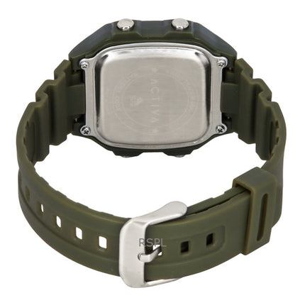Montre homme Invicta Activa Digital, bracelet en polyuréthane vert, cadran noir, quartz, ACW1299-002