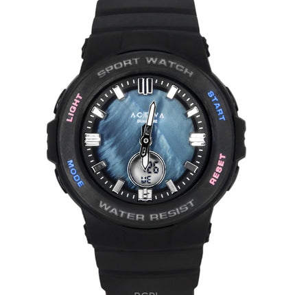 Montre unisexe Invicta Activa, analogique, numérique, bracelet en polyuréthane thermoplastique, cadran en nacre bleue, quartz, ACW2125-001
