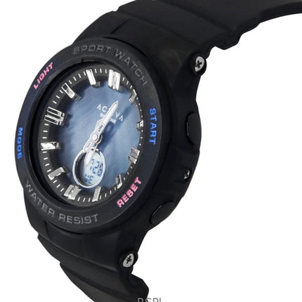 Montre unisexe Invicta Activa, analogique, numérique, bracelet en polyuréthane thermoplastique, cadran en nacre bleue, quartz, ACW2125-001