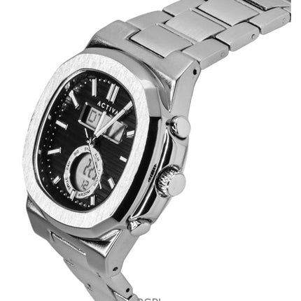 Montre homme Invicta Activa ACW2279-005 en acier inoxydable et cadran noir à quartz