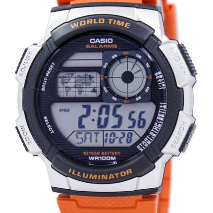 Jeunesse de Casio série illuminateur monde temps alarme AE-1000W-4BV montre homme