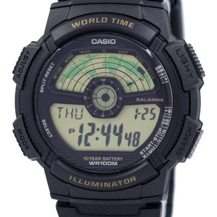 Casio jeunesse illuminateur monde temps monde carte AE-1100W-1BV AE1100W-1BV montre homme