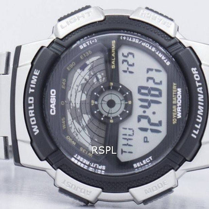 Casio jeunesse illuminateur World Time Digital AE-1100WD-1AV AE1100WD-1AV montre homme