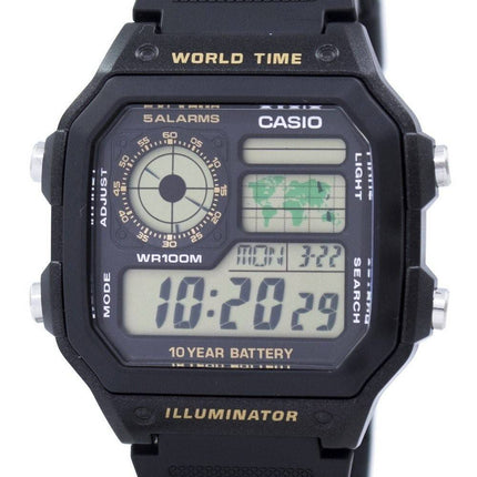 Jeunesse de Casio série digimonde temps AE-1200WH-1BVDF AE-1200WH-1BV montre homme