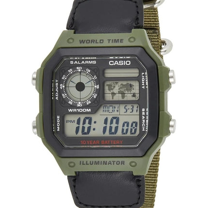 Montre de Casio World Time Alarm Digital AE-1200WHB-3BV hommes