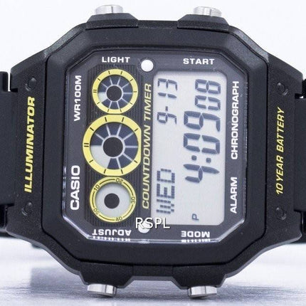Jeunesse de Casio série illuminateur chronographe alarme AE-1300WH-1AV montre homme