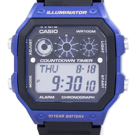 Montre Casio jeunesse série illuminateur chronographe alarme AE-1300WH-2AV hommes
