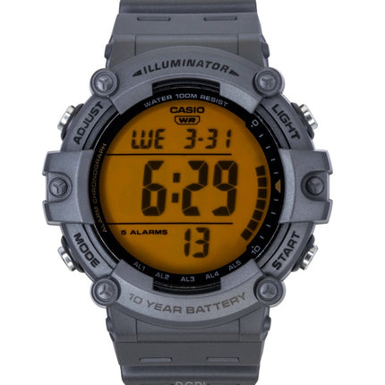 Montre homme Casio multifonctionnelle numérique à quartz AE-1500WHC-8AV avec bracelet en résine et étanchéité 100 m