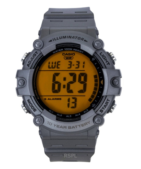 Montre homme Casio multifonctionnelle numérique à quartz AE-1500WHC-8AV avec bracelet en résine et étanchéité 100 m