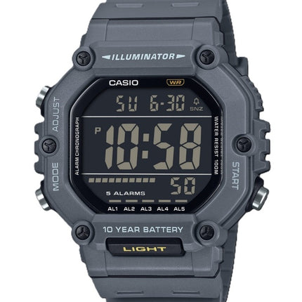 Montre numérique Casio à quartz avec bracelet en résine AE-1600H-8BV 100M pour homme