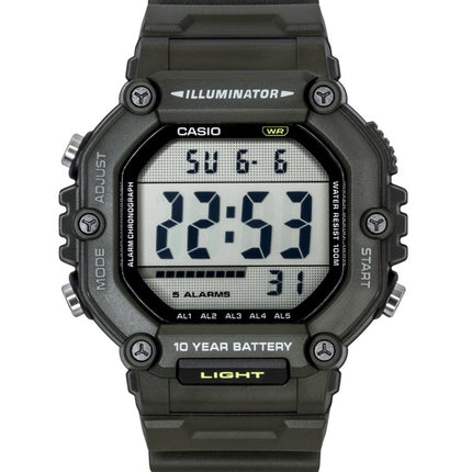 Montre Casio Digital unisexe à bracelet en résine extra long, quartz AE-1600HX-3AV, étanche à 100 m