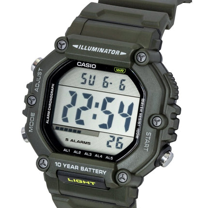Montre Casio Digital unisexe à bracelet en résine extra long, quartz AE-1600HX-3AV, étanche à 100 m
