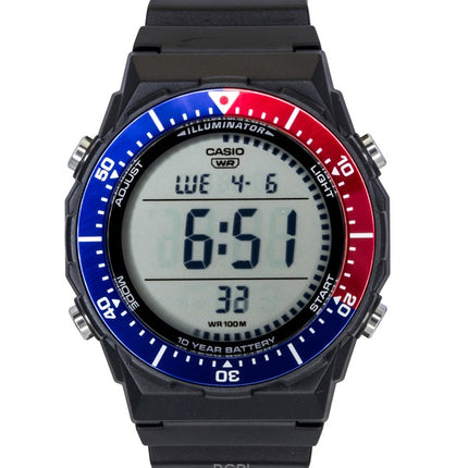 Montre homme Casio multifonctionnelle numérique avec bracelet en résine, lunette Pepsi, mouvement à quartz AE-1700H-1A2V, étanche à 100 m