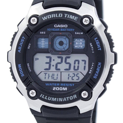 Jeunesse de Casio Illuminator monde temps alarme AE-2000W-1AV AE2000W-1AV montre homme