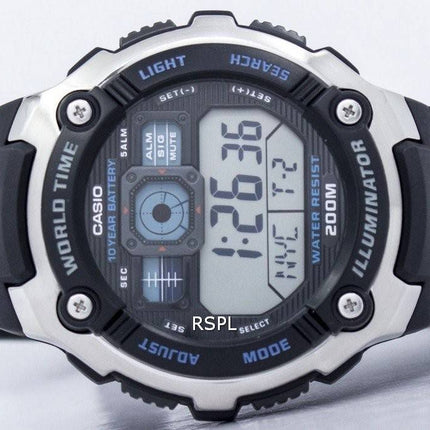 Jeunesse de Casio Illuminator monde temps alarme AE-2000W-1AV AE2000W-1AV montre homme