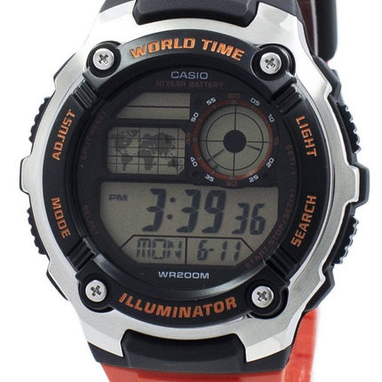 Casio jeunesse illuminateur World Time Digital AE-2100W-4AV AE2100W-4AV montre homme