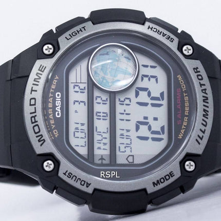 Casio jeunesse illuminateur World Time Digital AE-3000W-1AV AE3000W-1AV montre homme