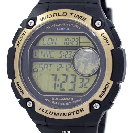 Jeunesse de Casio Illuminator monde temps alarme AE-3000W-9AV AE3000W-9AV montre homme