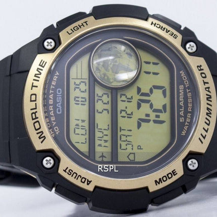 Jeunesse de Casio Illuminator monde temps alarme AE-3000W-9AV AE3000W-9AV montre homme
