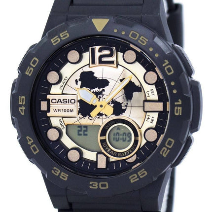 Montre Casio World Time alarme analogique numérique AEQ-100BW-9AV masculine