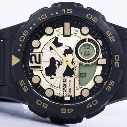 Montre Casio World Time alarme analogique numérique AEQ-100BW-9AV masculine