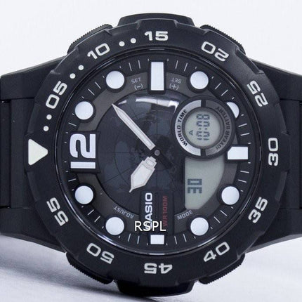 Montre Casio World Time alarme analogique numérique AEQ-100W-1AV masculine