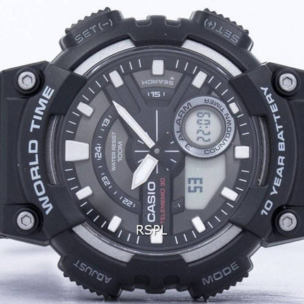 Fiche de Casio 30 monde temps alarme analogique numérique AEQ-110W-1AV montre homme