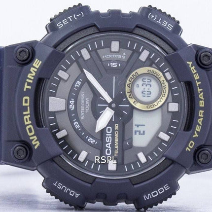 Fiche de Casio 30 monde temps alarme analogique numérique AEQ-110W-2AV montre homme