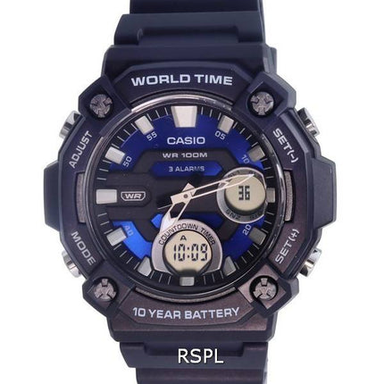 Casio Sports Cadran numérique analogique Quartz AEQ-120W-2A AEQ120W-2 100M Montre pour homme