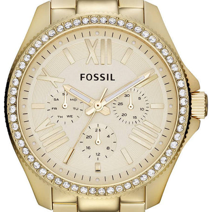 Fossiles montre cristaux Cecile multifonction doré AM4482 féminin