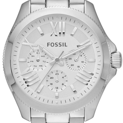Fossiles montre multifonctions en acier inoxydable argenté Cecile AM4509 féminin