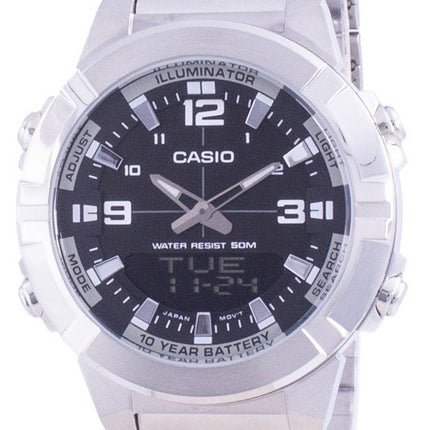 HORSMontre pour homme en acier inoxydable AMW-870D-1A AMW870D-1 analogique numérique Casio