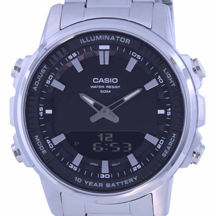 Montre pour homme Casio Enticer World Time Telememo analogique numérique AMW-880D-1A AMW880D-1