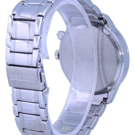 Montre pour homme Citizen Phase de lune à cadran blanc en acier inoxydable Eco-Drive AP1050-81A