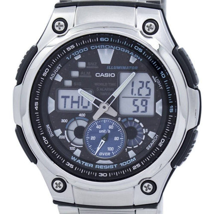 Chronographe Casio World temps analogique numérique AQ-190WD-1AV AQ190WD-1AV montre homme