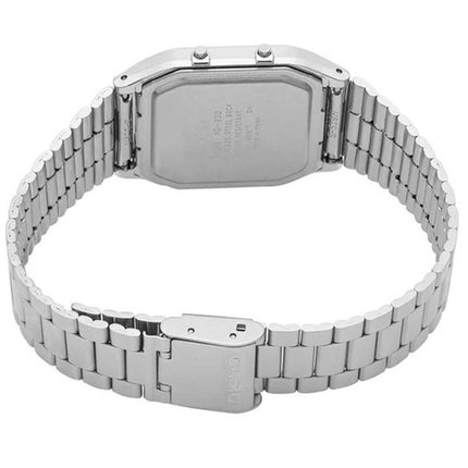 Montre Casio Vintage analogique numérique à cadran bleu à quartz AQ-230A-2A2 pour femme