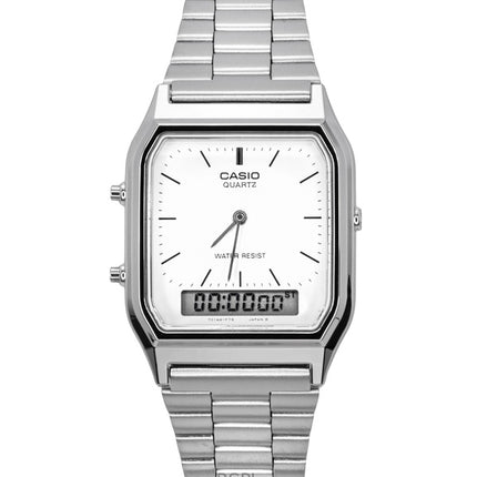 Montre Casio Vintage heure double alarme Quartz analogique Digital AQ-230 a-7DMQ AQ230A-7DMQ homme
