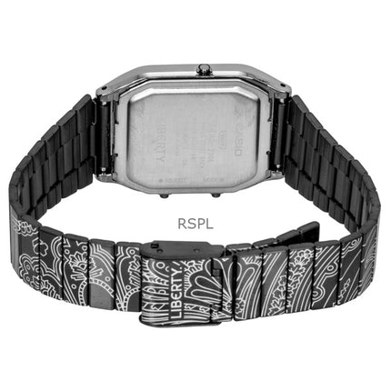 Montre unisexe Casio Vintage Liberty analogique-numérique à quartz, cadran noir AQ-230EBLT-1A