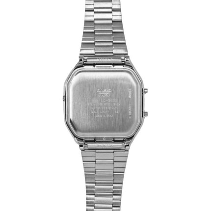Montre unisexe Casio Vintage analogique-numérique à cadran orange en acier inoxydable et mouvement à quartz AQ-240E-4A