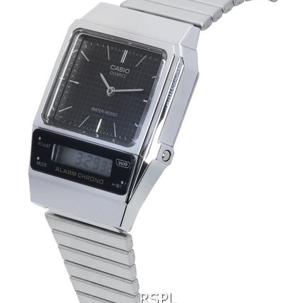 Casio Vintage analogique numérique cadran noir Quartz AQ-800E-1A AQ800E-1 montre unisexe