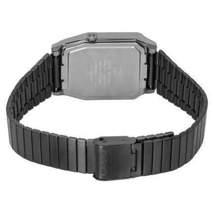 Montre Casio Vintage analogique numérique en acier inoxydable avec cadran vert à quartz AQ-800ECGG-3A pour homme