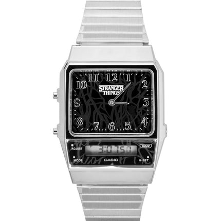 Montre unisexe Casio Vintage Analogique-Numérique Stranger Things, cadran noir, quartz AQ-800EST-1A